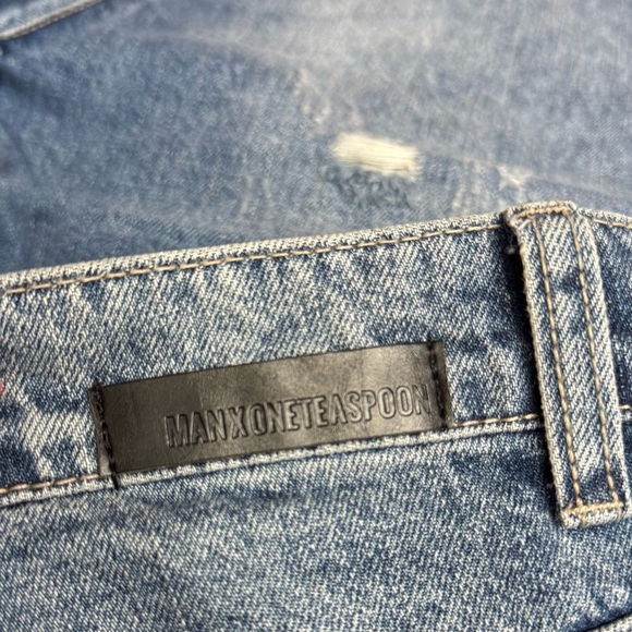 One Teaspoon Mr. Blacks Shorts Size 28 Men’s Frayed Distressed Denim Cutoffs - Picture 7 of 9